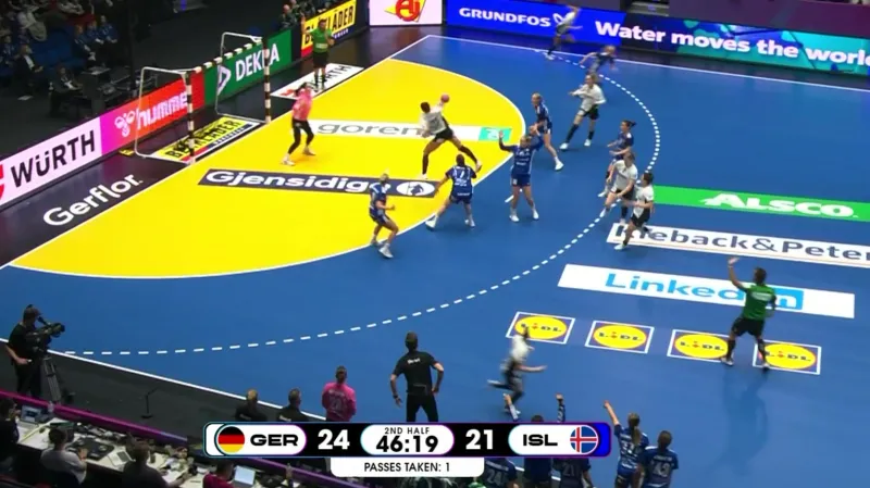 Parádní akce německých házenkářek v zápase s Islandem