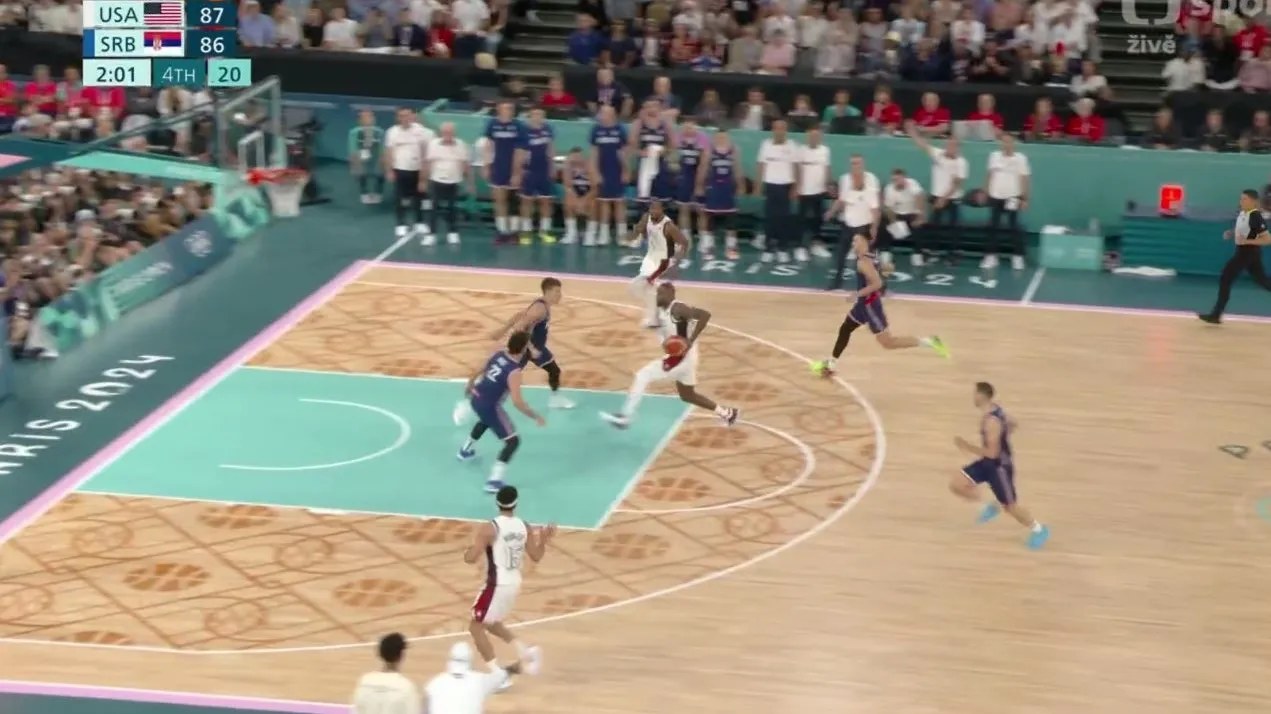 Sestřih semifinále basketbalistů USA – Srbsko