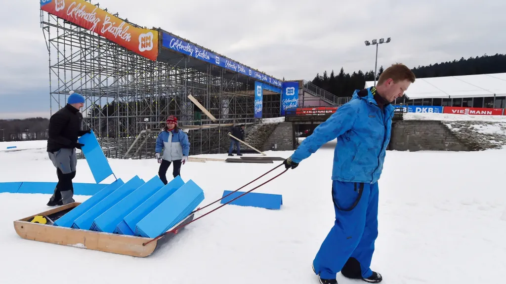 Poslední úpravy v biatlonovém areálu v Novém Městě na Moravě