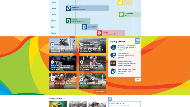 Webový speciál České televize k LOH Rio