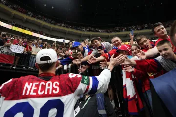 Martin Nečas s fanoušky