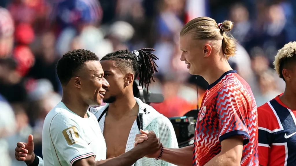 Kylian Mbappé a Erling Haaland