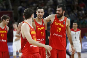 Radost basketbalistů Španělska