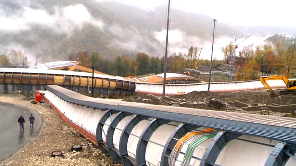 Ledové koryto pro hry v Soči