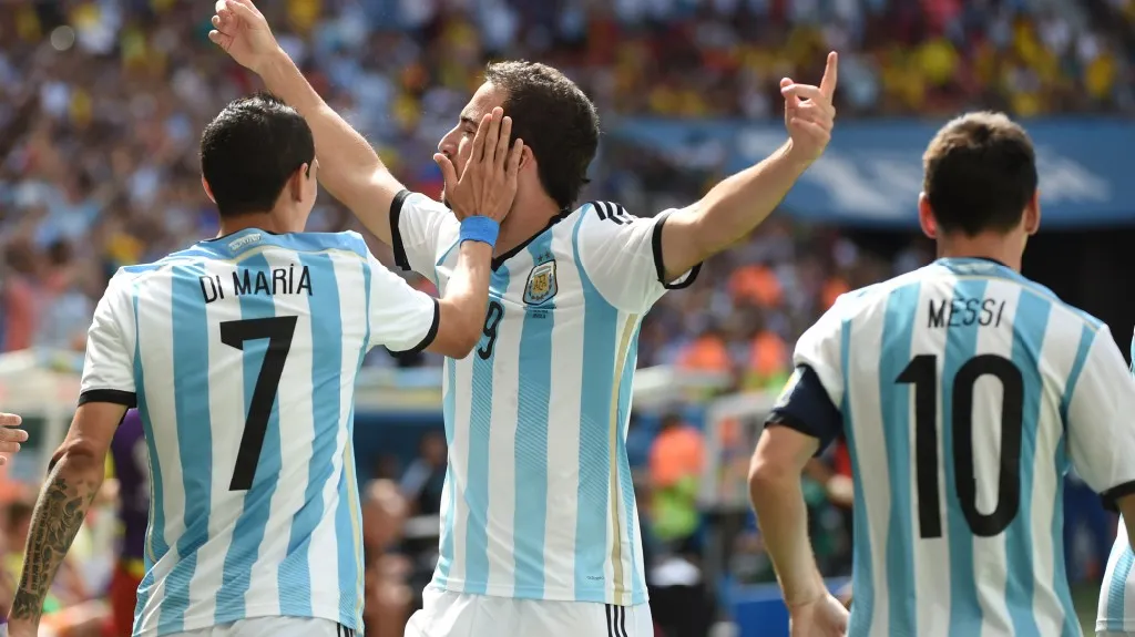 Higuaín se raduje z gólu proti Belgii