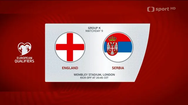 Sestřih utkání Anglie – Srbsko