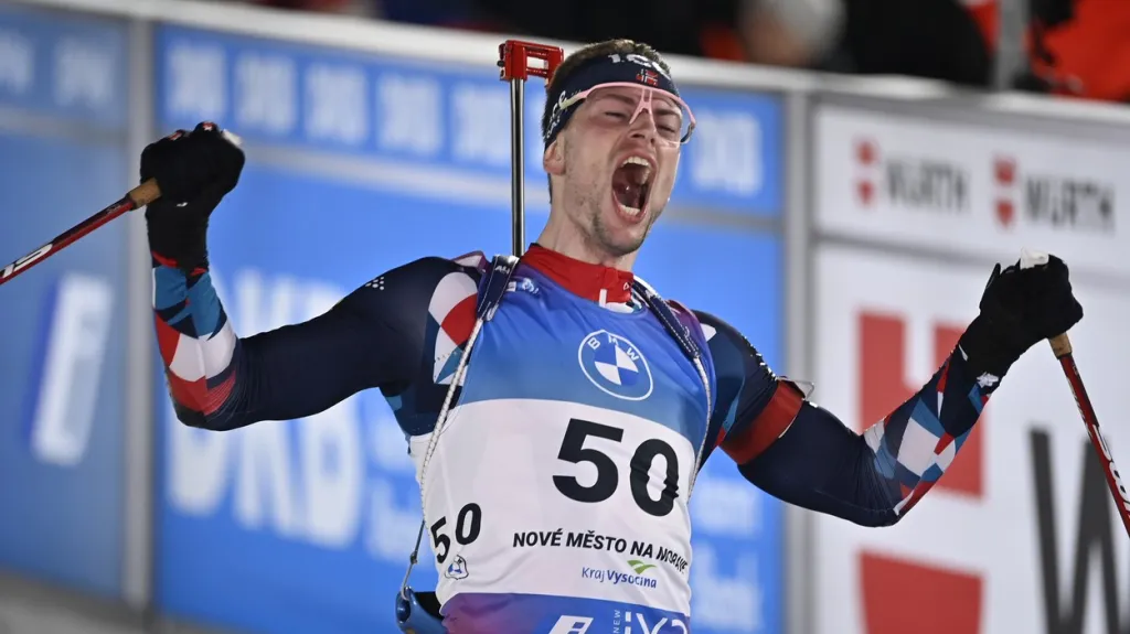 Sturla Holm Laegreid slaví titul mistra světa ve sprintu