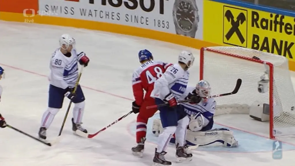 Gól v utkání Česko - Francie: Sobotka - 2:0 (27. min.)