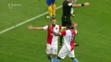 Gól v utkání Slavia - Opava: Hušbauer - 1:0 (20. min.)