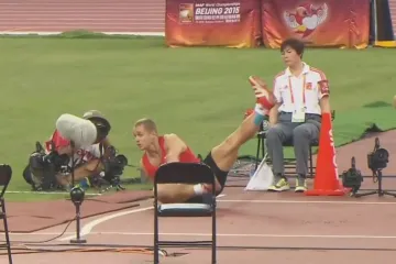 Sporný hod oštěpaře Jakuba Vadlejcha