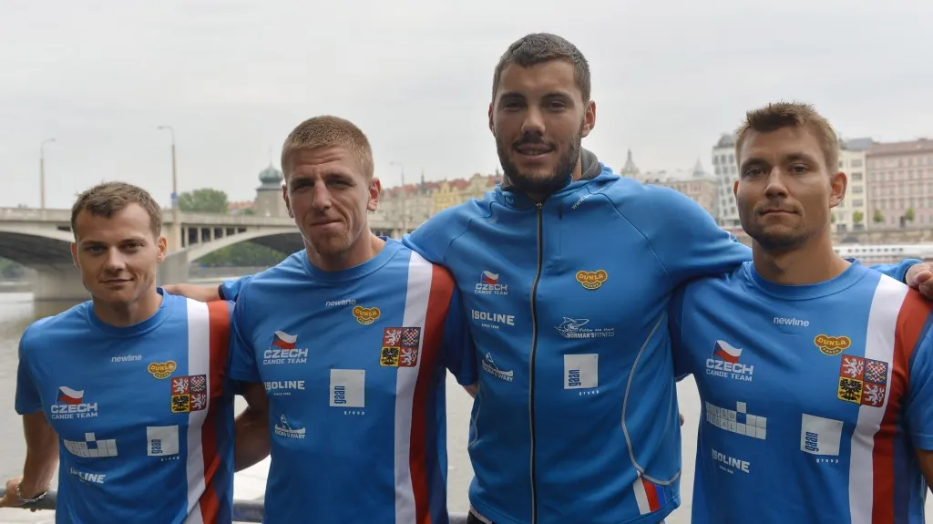 Posádka čtyřkajaku Daniel Havel, Lukáš Trefil, Josef Dostál a Jan Štěrba