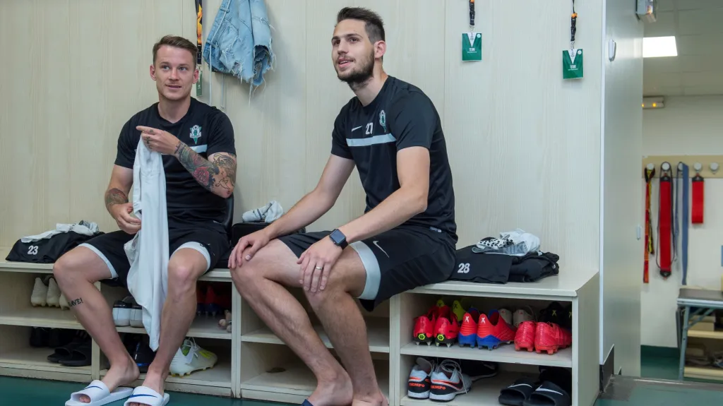 Jan Sýkora (vlevo) a Vojtěch Kubista na startu přípravy FK Jablonec