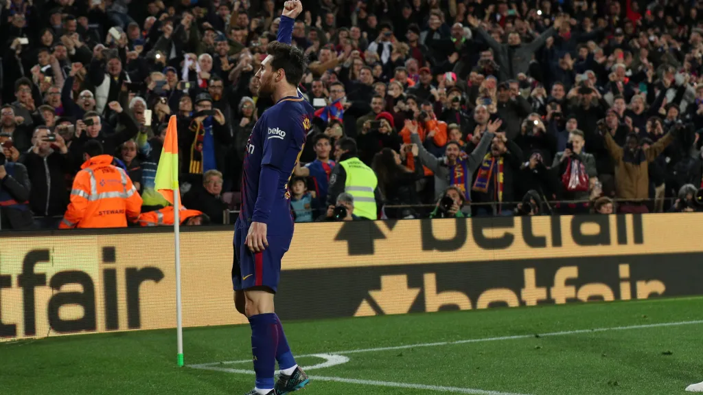 Vítězná póza Lionela Messiho