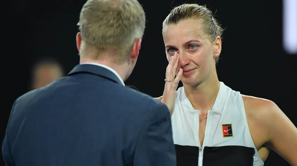 Petra Kvitová při interview s Jimem Courierem