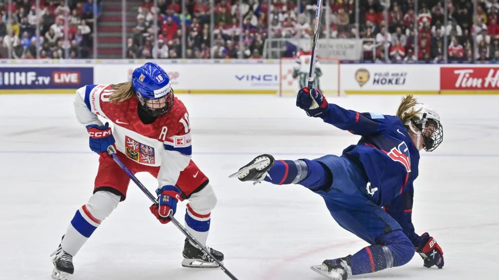 Denisa Křížová v utkání proti USA