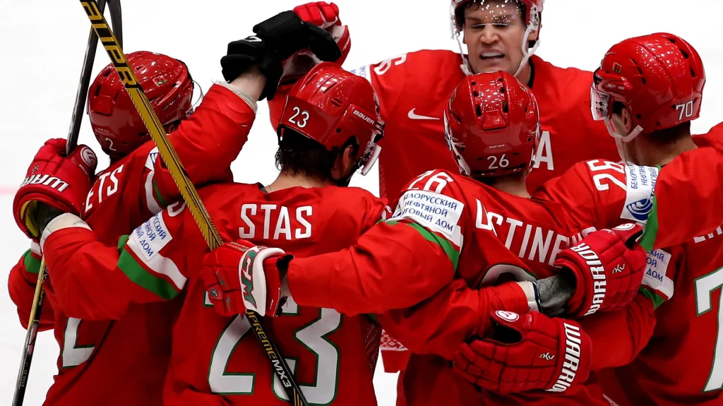 Radost hokejistů Běloruska