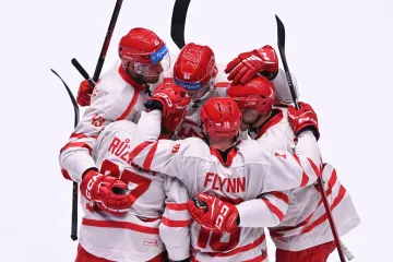 Třinečtí Oceláři se radují z gólu