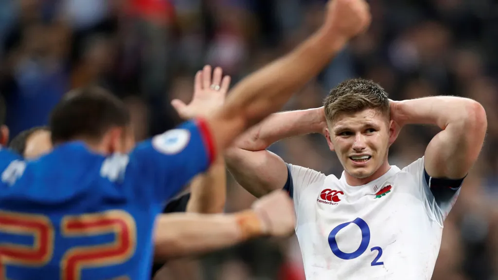 Zklamaný Owen Farrell po utkání s Francií