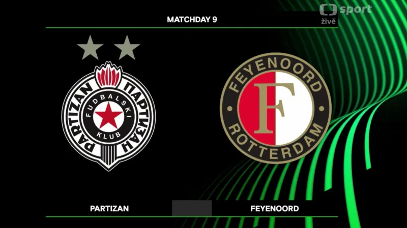 Sestřih utkání Partizan Bělehrad - Feyenoord Rotterdam