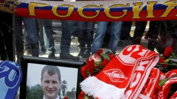 Ruští fanoušci v ulicích