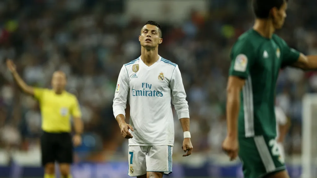 Zklamaný Cristiano Ronaldo z Realu Madrid