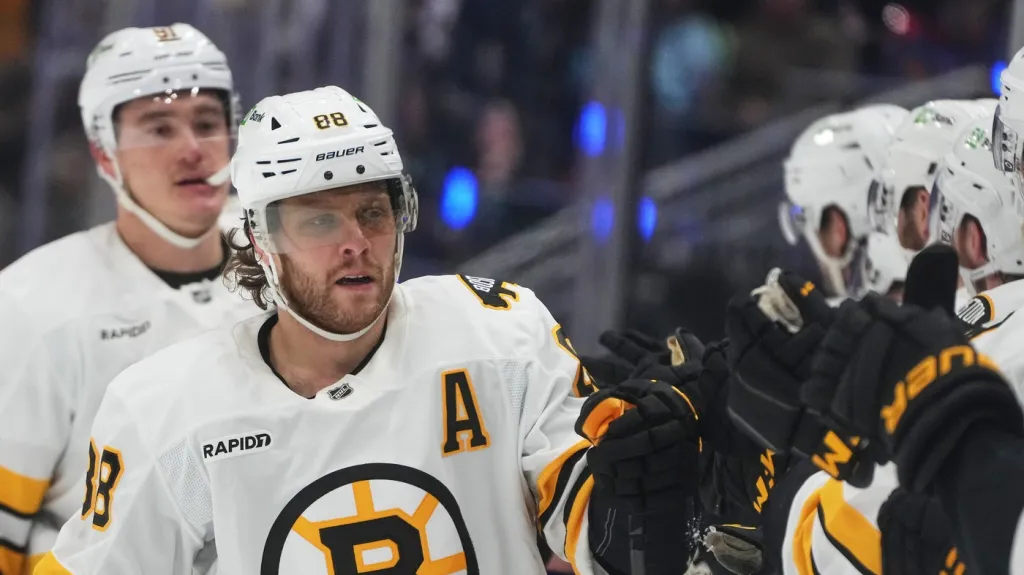 David Pastrňák slaví gól