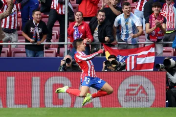 Giuliano Simeone slaví první gól za Atlético