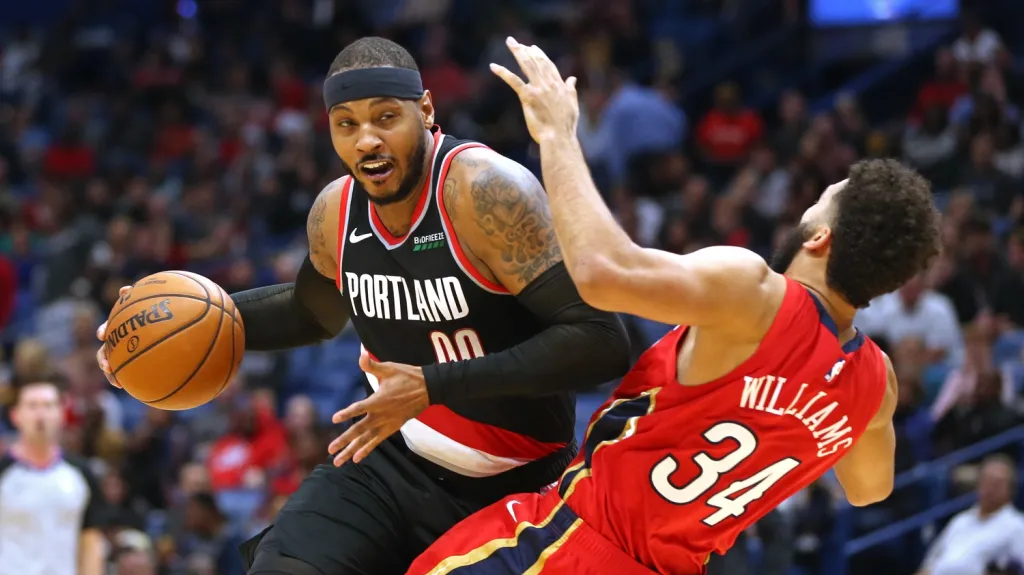 Carmelo Anthony v dresu Portlandu