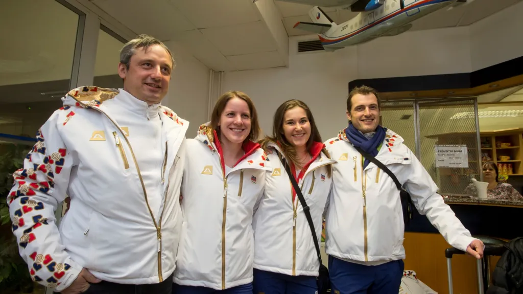 Šárka Strachová se svým týmem (Klaus Mayrhofer zcela vpravo)