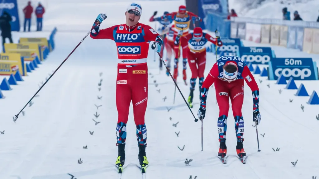 Radost vítěze Erika Valnese z Norska