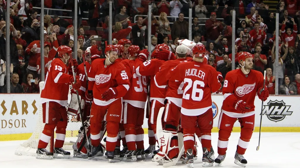 Hráči Detroitu se radují z výhry nad Dallasem