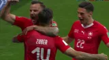 Gól v utkání Brazílie - Švýcarsko: Zuber - 1:1 (50. min.)
