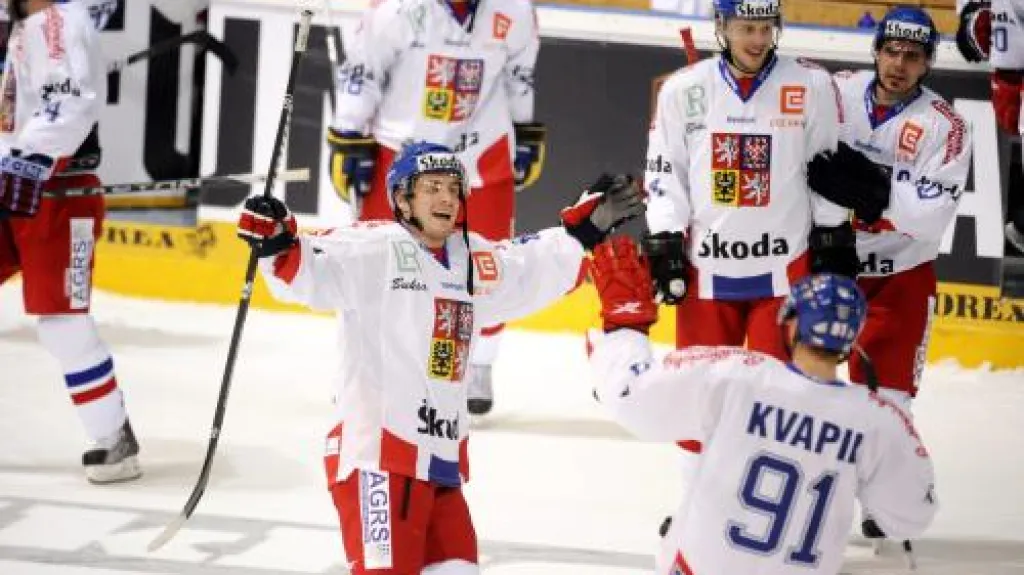 Radost českých hokejistů