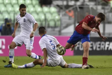 Pavel Bucha v utkání proti Řecku