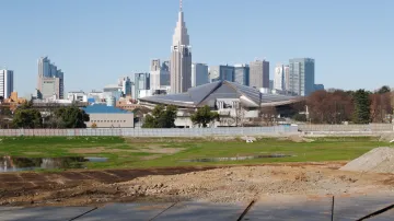 Místo výstavby nového olympijského stadionu v Tokiu