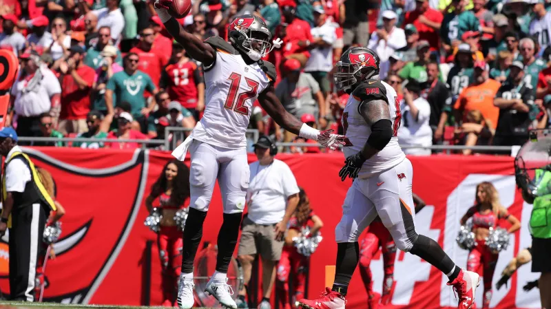 Radost hráčů Tampy Bay Buccaneers