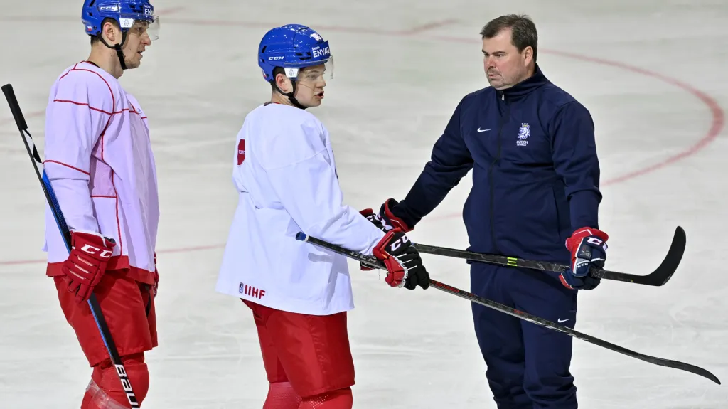 Jaroslav Špaček na tréninku národního týmu